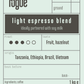 Light roast coffee espresso blend | whole bean 1kg | ideally partnered with soy milk